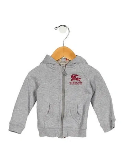 Pre-owned Burberry Babies' Infant Boys' Woven Zip-up Jacket In Grey
