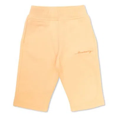 Burberry Infant Carven Logo Cotton Track Pants In Yellow