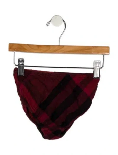Pre-owned Burberry Babies' Infant Girls' Check Shorts In Red
