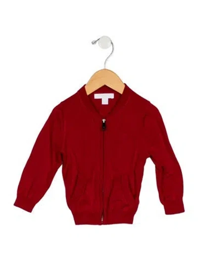 Pre-owned Burberry Babies' Infant Girls' Knit Jacket In Red