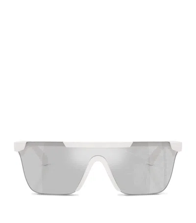 Burberry Injected Be4480d Rectangle Sunglasses In Gray