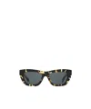 Burberry Inlaid Check Cat-eye Sunglasses In Bright Hawksbill