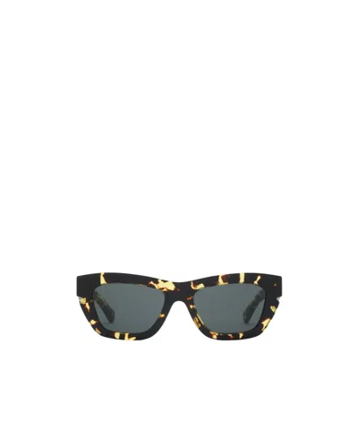 Burberry Inlaid Check Cat-eye Sunglasses In Bright Tortoiseshell