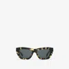 Burberry Inlaid Check Cat-eye Sunglasses In Bright Tortoiseshell