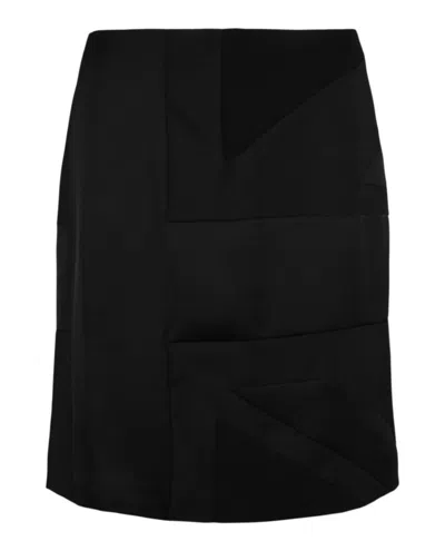 Burberry Intarsia Draped Skirt