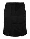 Burberry Intarsia Draped Skirt Woman Midi Skirt Black Size 8 Polyester In Black