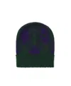 Burberry Intarsia-knit Logo Argyle Checked Beanie In Black