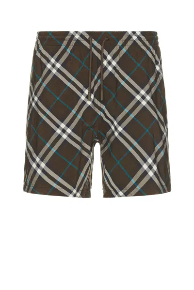 Burberry Checked Drawstring-waist Swim Shorts In Multi