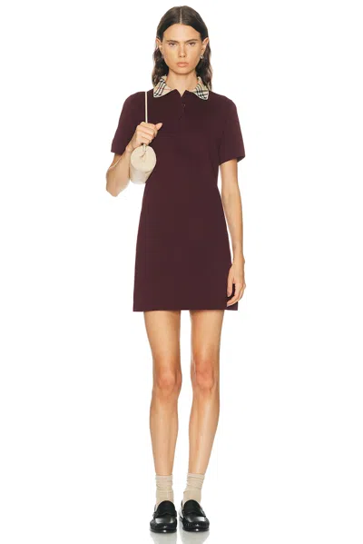 Burberry Iris Mini Dress In Burgundy