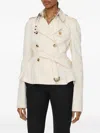 Burberry Isabella Buckle Belt Jacket In White