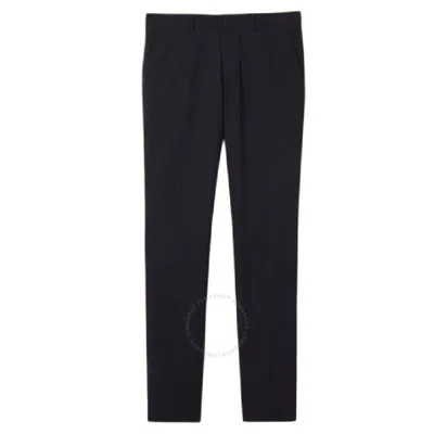Burberry Italian Woven Trousers In Blue