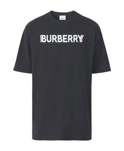 Burberry Item O-neck Short-sleeved T-shirt In Black