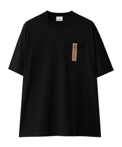 Burberry Item O-neck Short-sleeved T-shirt In Black