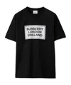 Burberry Item O-neck Short-sleeved T-shirt In Black