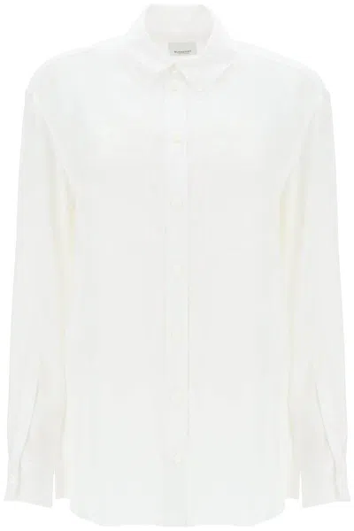 Burberry Ivanna Shirt With Ekd Pattern In Bianco