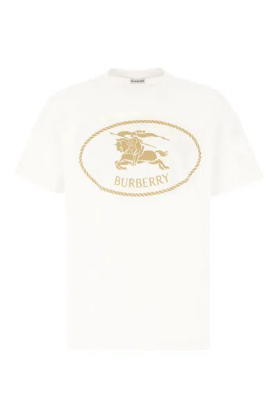 Burberry Knight Stamp T-shirt In White