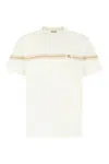 Burberry Men's Striped Cotton T-shirt In White