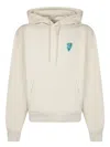 Burberry White Cotton Sweatshirt With Drawstring Hood In White