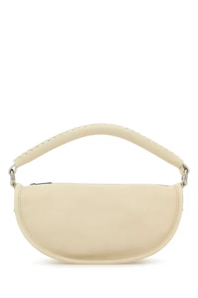Burberry Ivory Leather Handbag In White