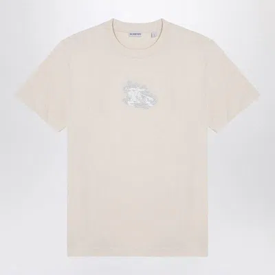 Burberry Ivory T-shirt With Logo Print In White