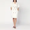 Burberry Waist Belted Short Sleeves Epaulettes Lapels In Beige