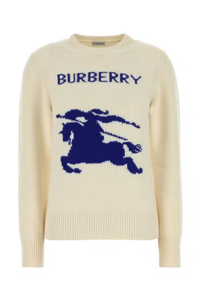 BURBERRY BURBERRY IVORY WOOL BLEND SWEATER