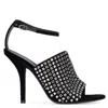 Burberry Ivy Crystal-embellished High Heel Sandals In Black