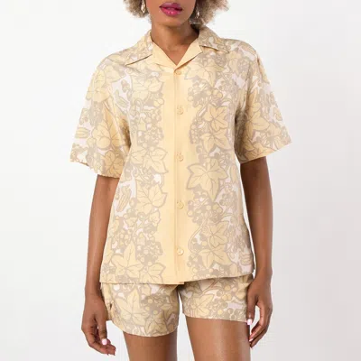 Burberry Ivy Print Silk Shirt In Multi