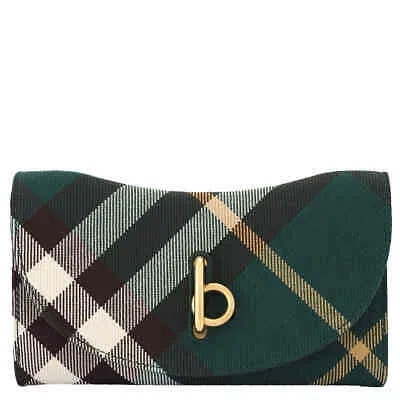 Pre-owned Burberry Ivy Rocking Horse Check Continental Wallet 8082331 In Check Description