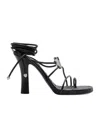 Burberry Circumferential Self-fastening High-heeled Sandals In Black