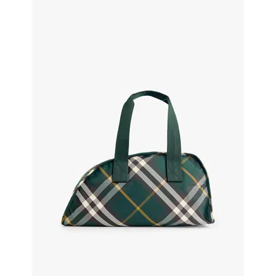 Burberry Green Medium Shield Duffle Bag In Ivy