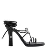Burberry Ivy Shield Strappy Heel Sandals