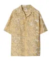 Burberry Beige Print Silk Shirt In Nude