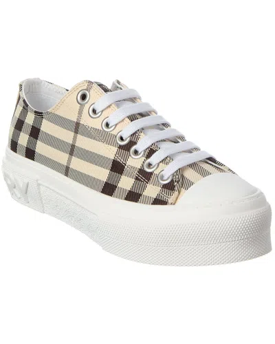 Burberry Check Embossed-logo Sneakers In Neutral
