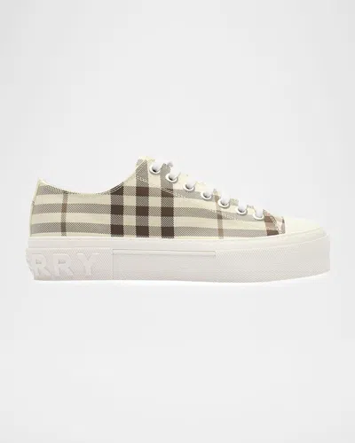 BURBERRY JACK CHECK LOW-TOP SNEAKERS