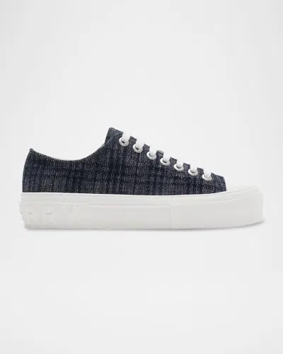 BURBERRY JACK DENIM LOW-TOP SNEAKERS
