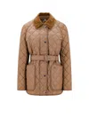 Burberry Quilted Jacket With Belt Pen