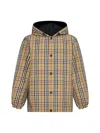 Burberry Rainford Beige Check Nylon Reversible Jacket