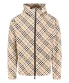 Burberry Men Embroidered Polyester Reversible Jacket In Beige