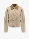 Burberry Beige Cropped Cotton Jacket In Beige