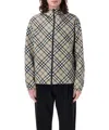 Burberry Reversible Check Snowdon Puffer Jacket In Beige
