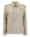 Burberry Utility Jacket Notch Lapel In Beige