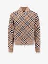 Burberry Signature Check Harrington Bomber Jacket In Beige