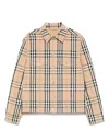 Burberry Checked Jacket In Beige