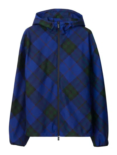 Burberry 经典格纹连帽夹克 In Blue