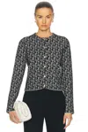 Burberry B Charm Wool Blend Jacket In Black Ip Pattern