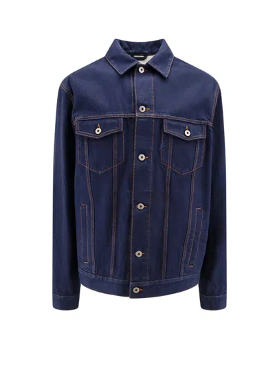 Burberry Men Denim Jacket In Blue