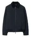 Burberry Logo-embroidered Padded Jacket In Blue