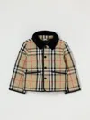 Burberry Childrens Check Quilted Nylon Barn Jacket In Brown