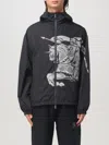 Burberry Black Nylon Ekd Hooded Jacket In Schwarz